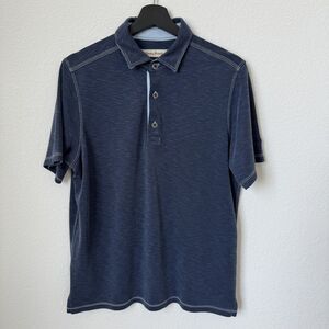 Tommy Bahama Men’s Shoreline Polo Shirt Blue Modal Blend Short Sleeve Size S